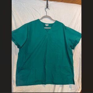 Green Scrub Top – Size 2X – Cotton Blend